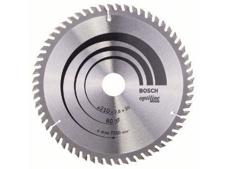 BOSCH List kružne testere Optiline Wood 210 x 30 x 2.8 mm. 60