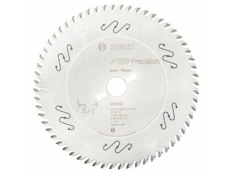 BOSCH List kružne testere Top Precision Best for Wood 250x30x3.2;2.2mm 60T ATB