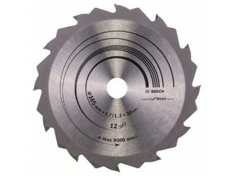 BOSCH List kružne testere Speedline Wood 165 x 20;16 x 1.7 mm. 12