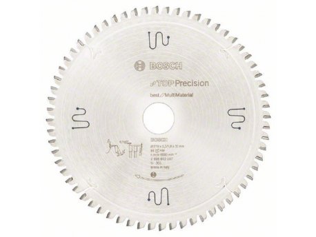 BOSCH List kružne testere Top Precision Multi Material 216x30x2.3;1.8mm 64T TCG