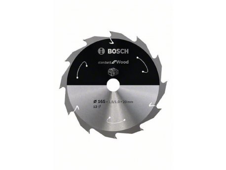 BOSCH List kružne testere za akumulatorske testere 165x20;16x1.5;1.0x12T