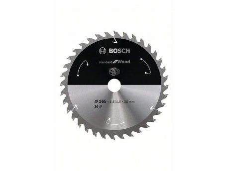 BOSCH List kružne testere za akumulatorske testere 165x20;16x1.5;1.0x36T