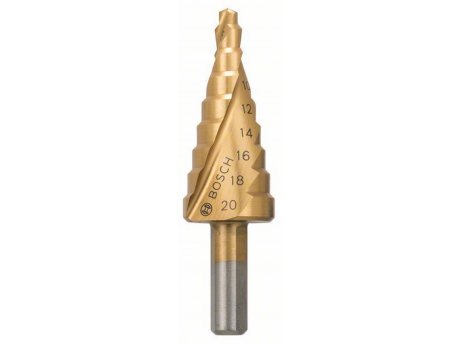 BOSCH Stepenasta burgija HSS-TiN 2608597526, 4 - 20 mm, 8,0 mm, 70,5 mm