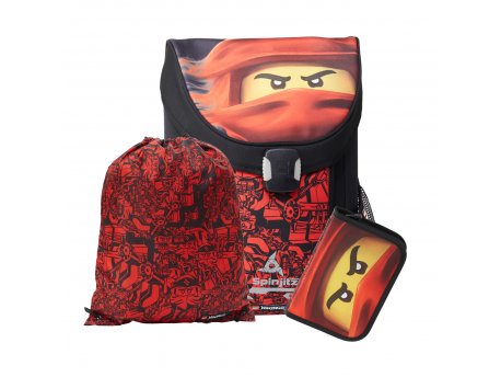 LEGO Ninjago lagani školski ranac (trodelni set): Crveni nindža