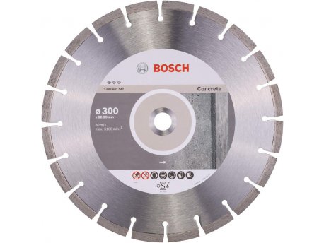 BOSCH Dijamantska rezna ploča za beton Standard for Concrete 300 x 22,23 x 3,1 x 10 mm pakovanje od 1 komada - 2608602542