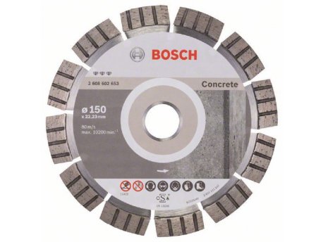 BOSCH Dijamantska rezna ploča Best for Concrete 2608602653, 150 x 22,23 x 2,4 x 12 mm