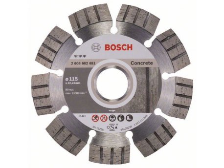 BOSCH Dijamantska rezna ploča Best for Concrete 2608602651, 115 x 22,23 x 2,2 x 12 mm