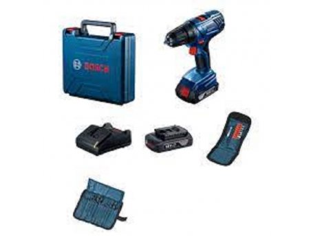 BOSCH GSR 180-Li akumulatorska bušilica - odvrtač 18V 2x2,0Ah u koferu + 23-delni set pribora (06019F810A)