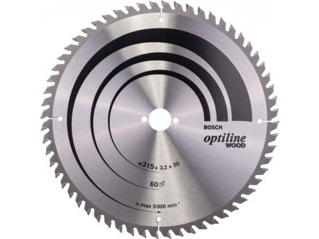 BOSCH List kružne testere Optiline Wood 315 x 30 x 3,2 mm, 60 - 2608640651