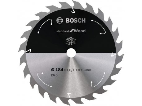 BOSCH Standard for Wood list kružne testere za akumulatorske testere 184x1,6x16 T24