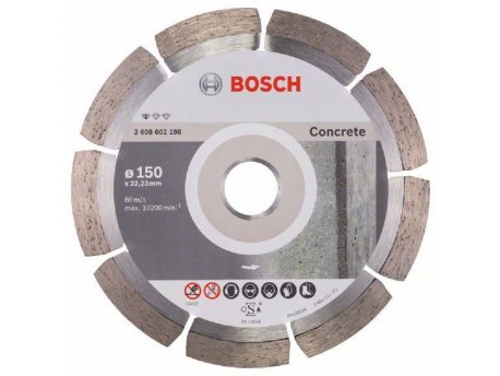 BOSCH Dijamantska rezna ploča Standard for Concrete 2608602198, 150 x 22,23 x 2 x 10 mm