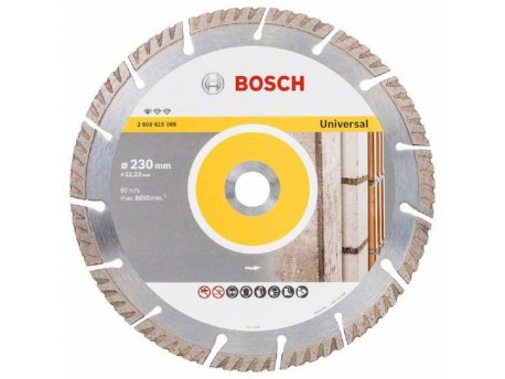 BOSCH Dijamantska rezna ploča Standard for Universal 230x22,23 2608615065, 230x22.23x2.6x10mm
