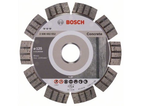 BOSCH Dijamantska rezna ploča Best for Concrete 2608602652, 125 x 22,23 x 2,2 x 12 mm