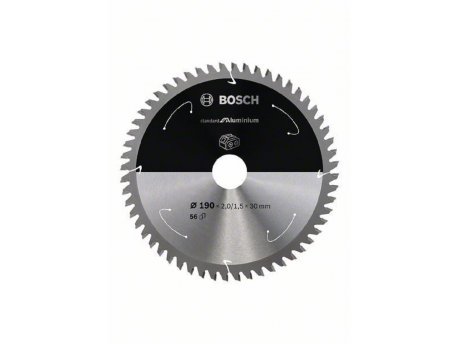 BOSCH Standard for Aluminium list kružne testere za akumulatorske testere 190x2,0x30 T56 2608837771, 190x2,0x30 T56