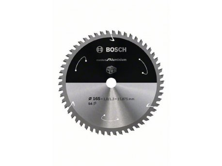 BOSCH Standard for Aluminium list kružne testere za akumulatorske testere 165x1,8x15.875 T54 2608837758, 165x1,8x15.875 T54