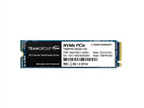 TEAM GROUP M.2 2280 128GB MP33 SSD PCIe Gen3 x4, NVM Express, 1500/500MB/s TM8FP6128G0C101