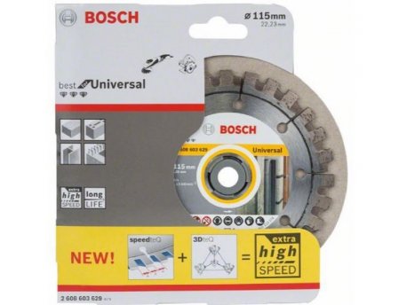 BOSCH Dijamantska rezna ploča Best for Universal 115 x 22.23 x 12 mm