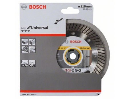 BOSCH Dijamantska rezna ploča Best for Universal Turbo 115 x 22.23 x 12 mm