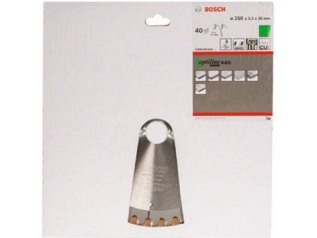 BOSCH List kružne testere Optiline Wood 250 x 30 x 3.2 mm. 40 2608640643