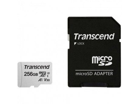 TRANSCEND 256GB microSD w/ adapter UHS-I U3 A1, read/write 95/45 MB/s memorijska kartica ( TS256GUSD300S-A )