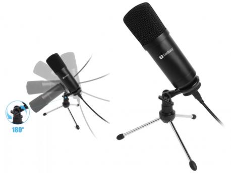 Sandberg Stoni mikrofon Streamer USB Desk sa tripodom 126-09