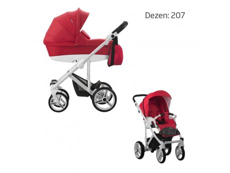Bebetto Dečija kolica MAGNUM 2 U 1 beli ram dezen 207