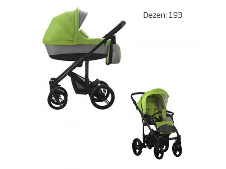 Bebetto Dečija kolica MAGNUM 2 U 1 CRNI RAM dezen 193