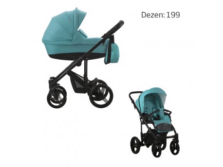 Bebetto Dečija kolica MAGNUM 2 U 1 CRNI RAM dezen 199