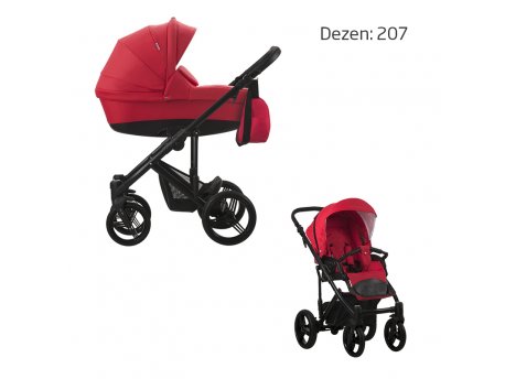 Bebetto Dečija kolica MAGNUM 2 U 1 CRNI RAM dezen 207