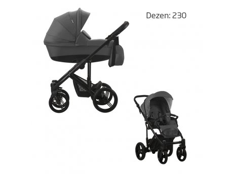 Bebetto Dečija kolica MAGNUM 2 U 1 CRNI RAM dezen 230