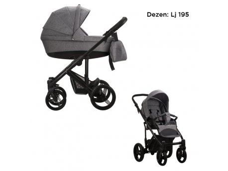 Bebetto Dečija kolica MAGNUM 2 U 1 CRNI RAM dezen 195