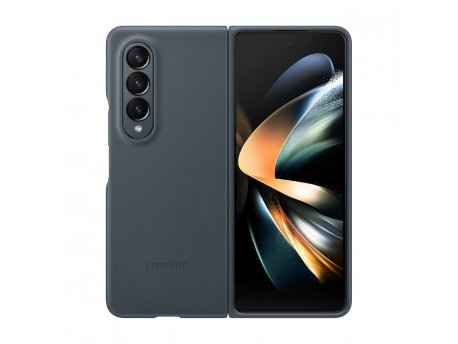 SAMSUNG Kožna Maska Za Fold 4, Sivozelena