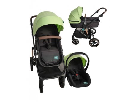 Puerri Oscar kolica za bebe 3 u 1 - Light Green
