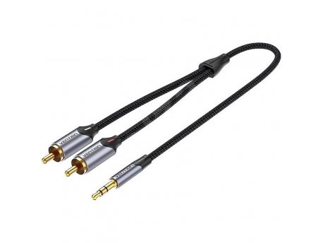 Vention 3.5mm na 2 činča kabl, 5m - sivi (BCNBJ)