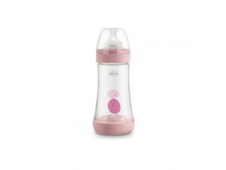 CHICCO P5 flašica roze 2m+, 240ml