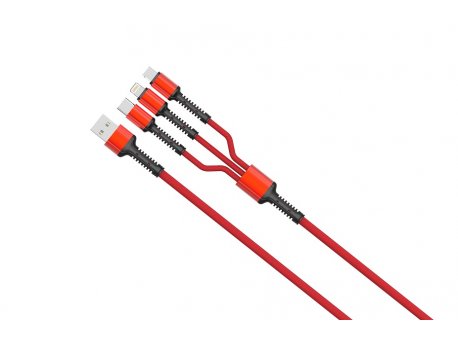 MOYE 3 u 1 USB Data kabl, crveni (X14R)