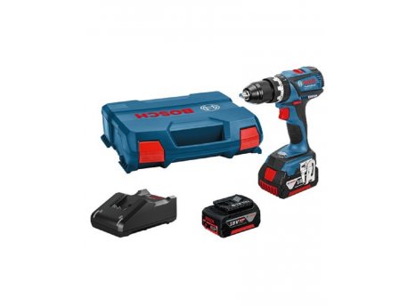 BOSCH Akumulatorska vibraciona bušilica - odvrtač GSB 18V-EC, 18V, 2x5,0Ah, 06019E9120