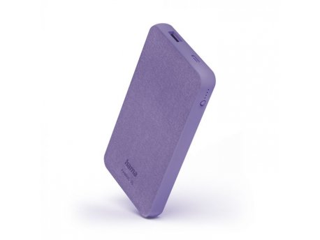 HAMA ''Fabric 10'' Power Bank, 10000 MAh, Lila USB-A + USB-C