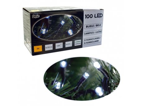 ED 100 LED Lampica, bele, 8 funkcija