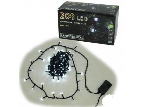 ED 208L LED Lampica, bele, 8 funkcija