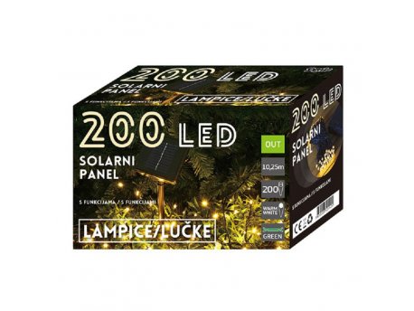 ED Novogodišnja rasveta 200 LED solarni panel 52-542000