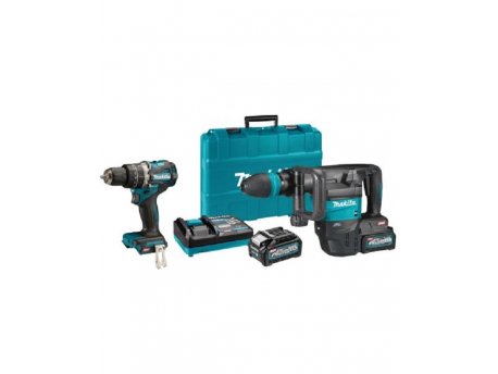 MAKITA Akumulatorski set SDS-plus bušilica-čekić HM001GM201+ bušilica - odvrtač HP002GZ HM001GM201+HP002GZ