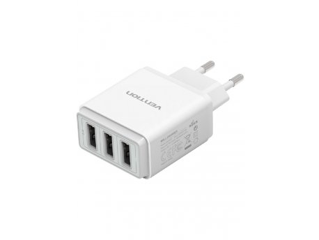 Vention Punjač sa 3 izlaza, 17W, 2.4A, beli (DC5307-W)
