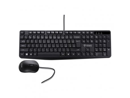 YENKEE YKM 1007CS, USB tastatura i miš, crni