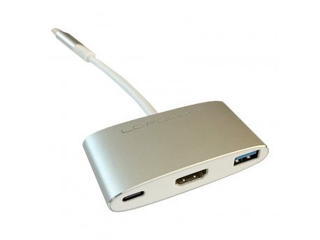 LC POWER USB Tip-C Hub, 1x USB3.0 ,1x Tip-C port za punjenje, 1x HDMI 4K (LC-HUB-C-MULTI-4)