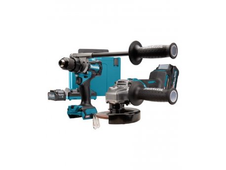 MAKITA Akumulatorska bušilica - odvrtač DF001G + ugaona brusilica GA005G, 40V, 2x4,0 Ah DK0124G201