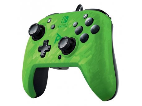 PDP Nintendo Switch Faceoff Deluxe Controller + Audio Camo Green