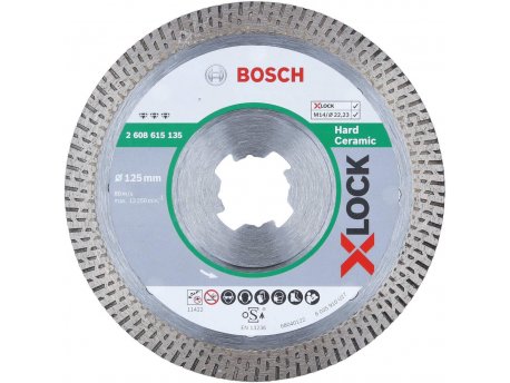 BOSCH X-LOCK Best for Hard Ceramic dijamantska rezna ploča 125x22,23x1,4x10 - 2608615135