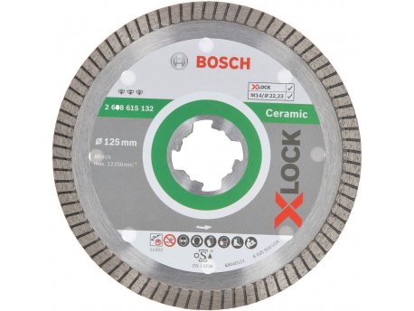 BOSCH X-LOCK Best for Ceramic Extraclean Turbo dijamantska rezna ploča 125x22,23x1,4x7 - 2608615132