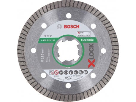 BOSCH X-LOCK Best for Ceramic Extraclean Turbo dijamantska rezna ploča 115x22,23x1,4x7 - 2608615131